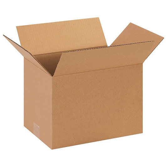 Corrugated Boxes, 13" x 9" x 11", Kraft, 25/Bundle