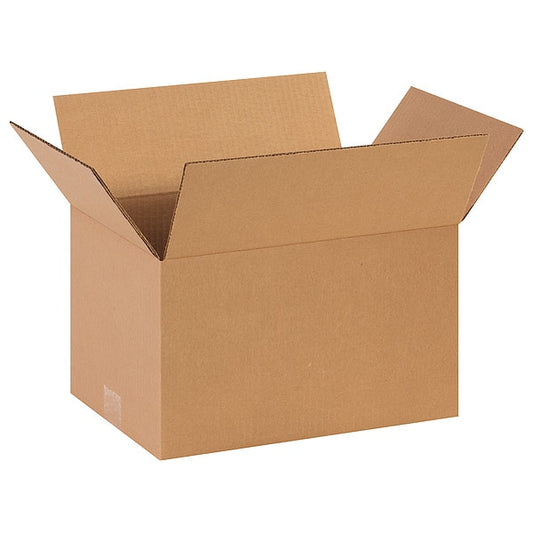 Corrugated Boxes, 14" x 10" x 8", Kraft, 25/Bundle