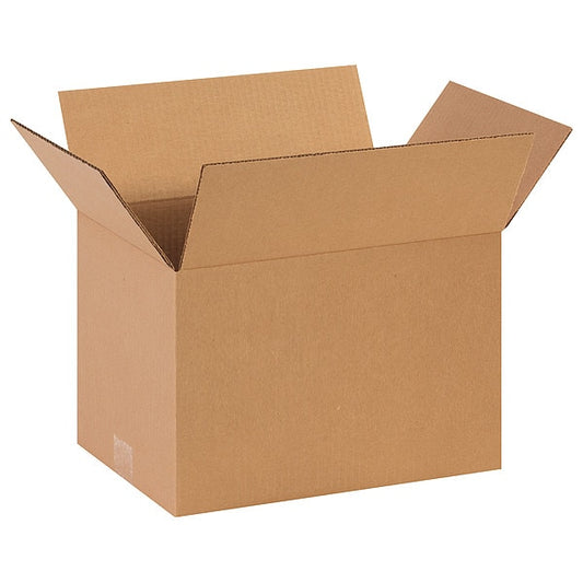 Corrugated Boxes, 14" x 10" x 9", Kraft, 25/Bundle
