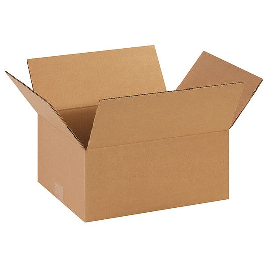Corrugated Boxes, 14" x 11" x 6", Kraft, 25/Bundle