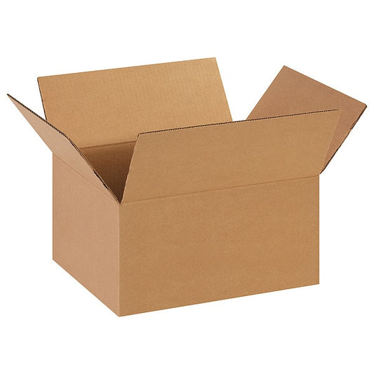 Corrugated Boxes, 14" x 11" x 8", Kraft, 25/Bundle