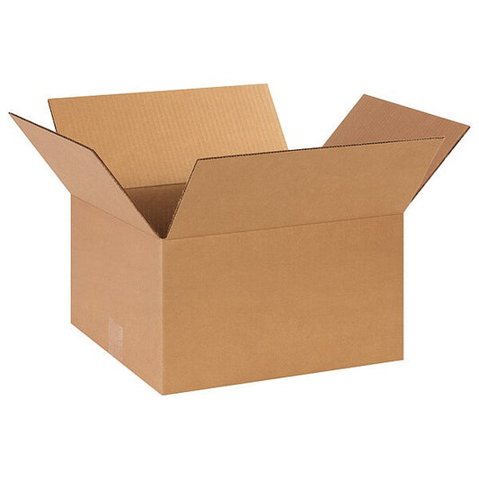 Corrugated Boxes, 14" x 12" x 8", Kraft, 25/Bundle