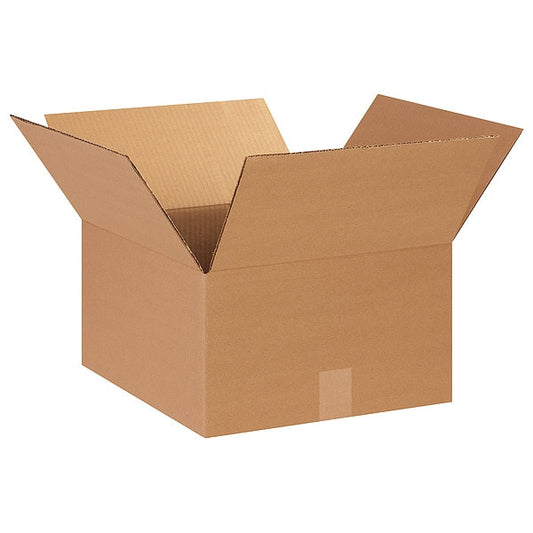 Corrugated Boxes, 14" x 14" x 8", Kraft, 25/Bundle