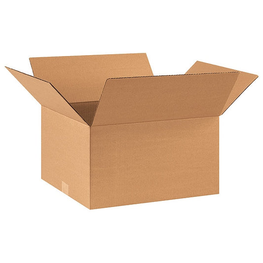 Corrugated Boxes, 17" x 14" x 9", Kraft, 25/Bundle