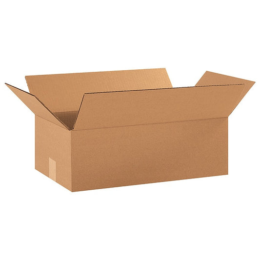 Corrugated Boxes, 18" x 10" x 6", Kraft, 25/Bundle