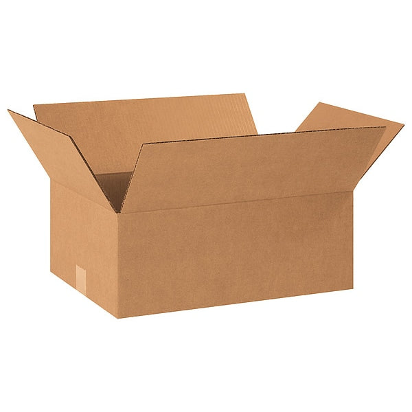 Corrugated Boxes, 18 1/2" x 12 1/2" x 7", Kraft, 25/Bundle