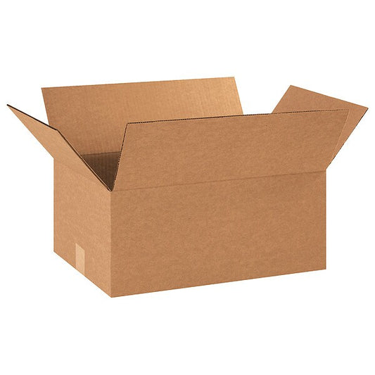 Corrugated Boxes, 18" x 12" x 8", Kraft, 25/Bundle