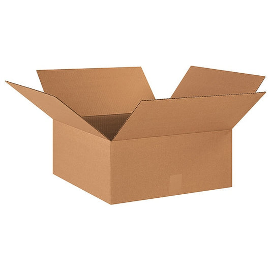 Corrugated Boxes, 18" x 18" x 8", Kraft, 25/Bundle
