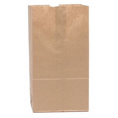 Grocery Bag Flat Bottom 8# Brown, Pk500