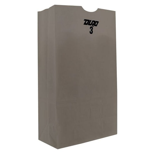 Grocery Bag Flat Bottom 3# White, Pk500