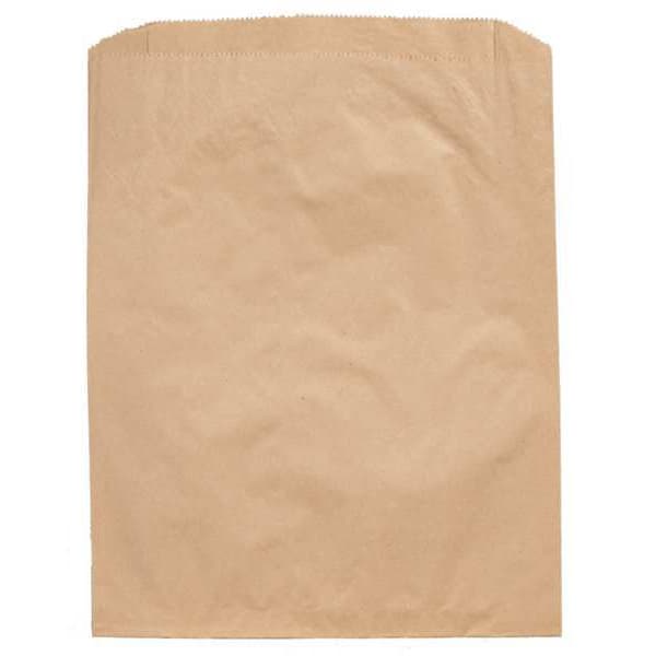 Merchandise Bag Pinched Bottom 7-1/2"x10-1/2" Brown, Pk2000