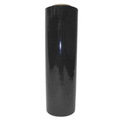 Stretch Wrap, 18" W x 1500 ft. L, 80 ga, Cast Style, Black, Standard Duty