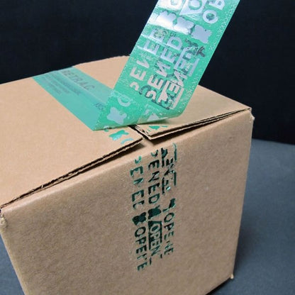 Tamper Evident Tape, Green, 2Inx180Ft