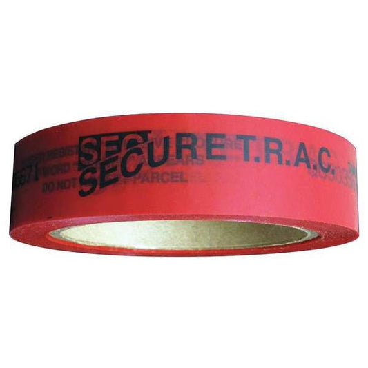 Tamper Evident Tape, Red, 1 In x 180 Ft