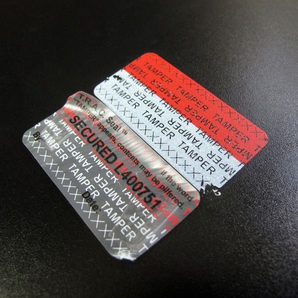 Tamper-Evident Tape, 1In x 2In, PK250