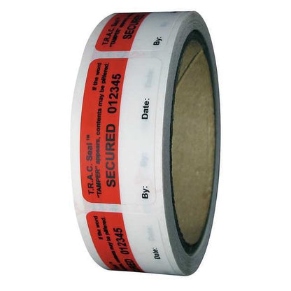 Tamper-Evident Tape, 1In x 2In, PK250