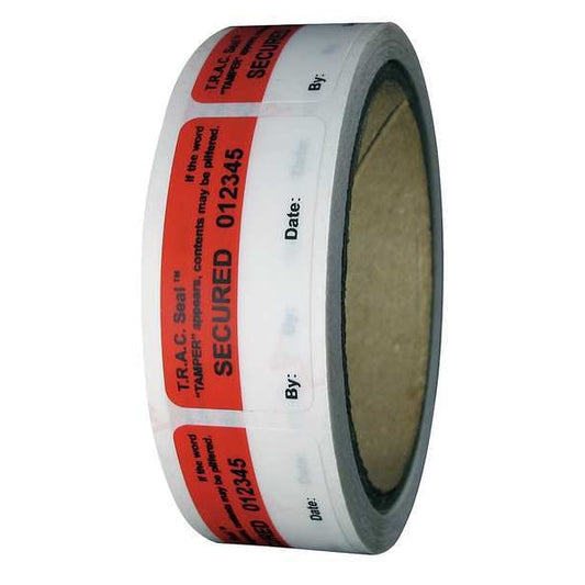 Tamper-Evident Tape, 1In x 2In, PK250