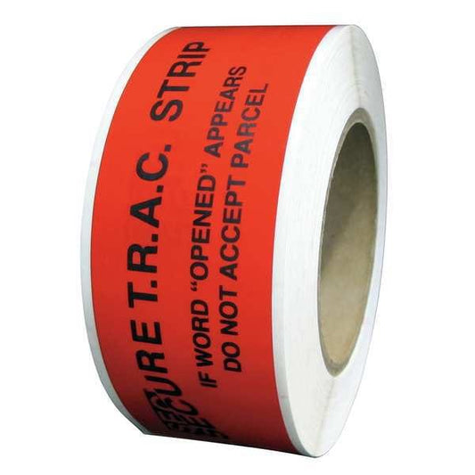 Tamper-Evident Tape, Red, 2Inx9In, PK250