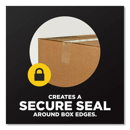 Box Lock Shipping Packaging Tape with Refillable Dispenser, 3 Core, 188 x 54.6 yds, Clear