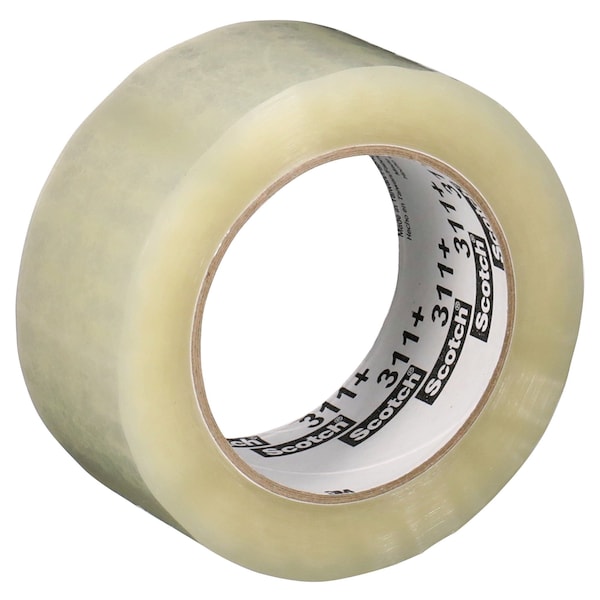 Carton Sealing Tape, 48 mm W, 100 m L, 2 mil Thick, Clear, Standard Duty, PK36