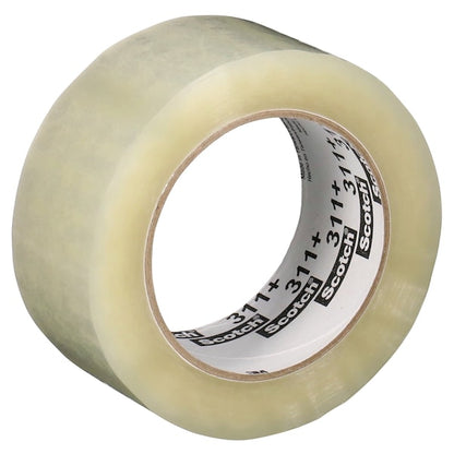 Carton Sealing Tape, 48 mm W, 100 m L, 2 mil Thick, Clear, Standard Duty, PK36