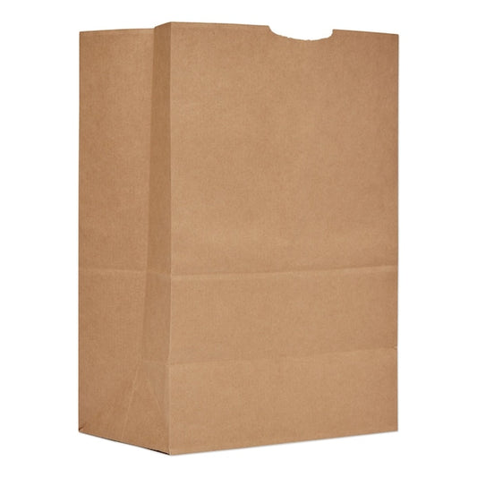 Paper Bags, 57 lbs Cap., 1/6 BBL, 12"w x 7"d x 17"h, Kraft, PK500