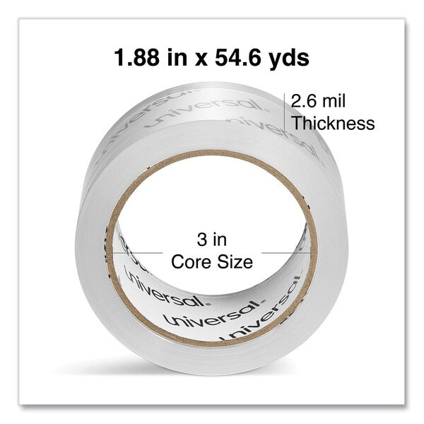 Moving and Storage Packing Tape, 3 in. Core, 1.88 in. x 54.6 yd, Clear, 6PK