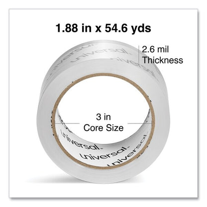Moving and Storage Packing Tape, 3 in. Core, 1.88 in. x 54.6 yd, Clear, 6PK